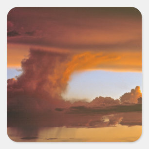 USA, Arizona, Grand Canyon NP. Sunset creates Square Sticker