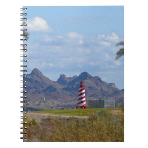 USA, Arizona, Lake Havasu City. Lighthouse next Notebook