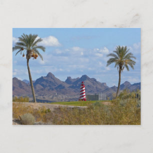 USA, Arizona, Lake Havasu City. Lighthouse next Postcard