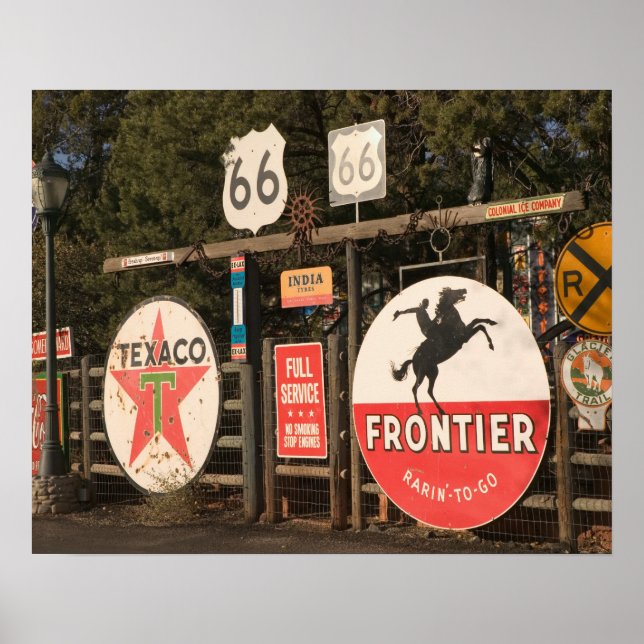 USA, Arizona, Sedona: Antique Advertising Signs (Front)