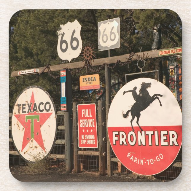 USA, Arizona, Sedona: Antique Advertising Signs Coaster (Front)