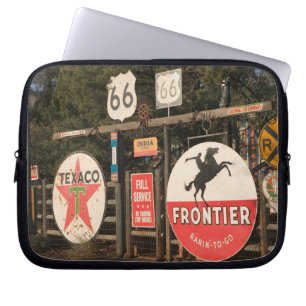 USA, Arizona, Sedona: Antique Advertising Signs Laptop Sleeve