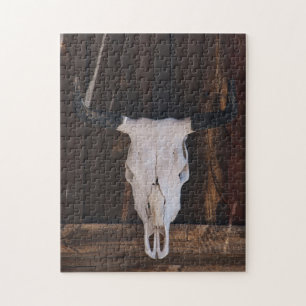 USA, Arizona. Skull On A Shop Wall Jigsaw Puzzle
