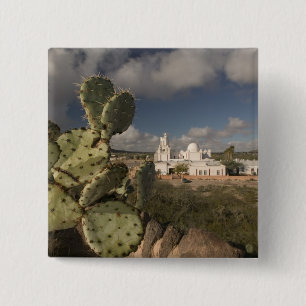 USA, Arizona, Tucson: Mission San Xavier del Bac 2 15 Cm Square Badge
