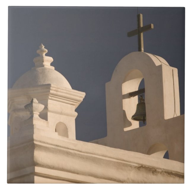 USA, Arizona, Tucson: Mission San Xavier del Bac Ceramic Tile (Front)