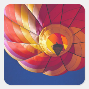 USA, Arizona, Val Vista. A colourful hot-air Square Sticker