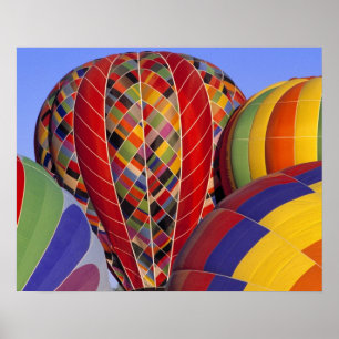 USA, Arizona, Val Vista. Colourful hot-air Poster