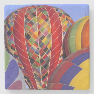 USA, Arizona, Val Vista. Colourful hot-air Stone Coaster
