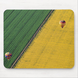 USA, Arizona, Val Vista. Hot-air balloons soar Mouse Pad