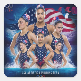 USA Artistic Swimming: Road to the 2024 Olympics Square Sticker