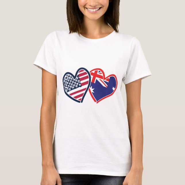 USA---Austrailia-Love T-Shirt (Front)