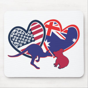 USA---Austrailia-Love-with-Animals Mouse Pad