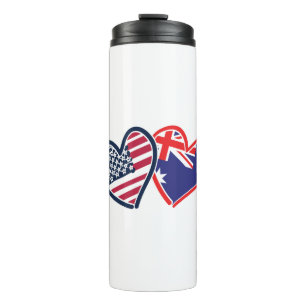USA Australia Love Thermal Tumbler