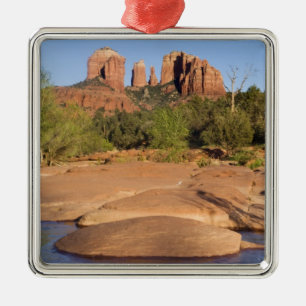 USA, AZ, Cathedral Rocks at Red Rock Crossing Metal Ornament