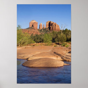 USA, AZ, Cathedral Rocks at Red Rock Crossing Poster