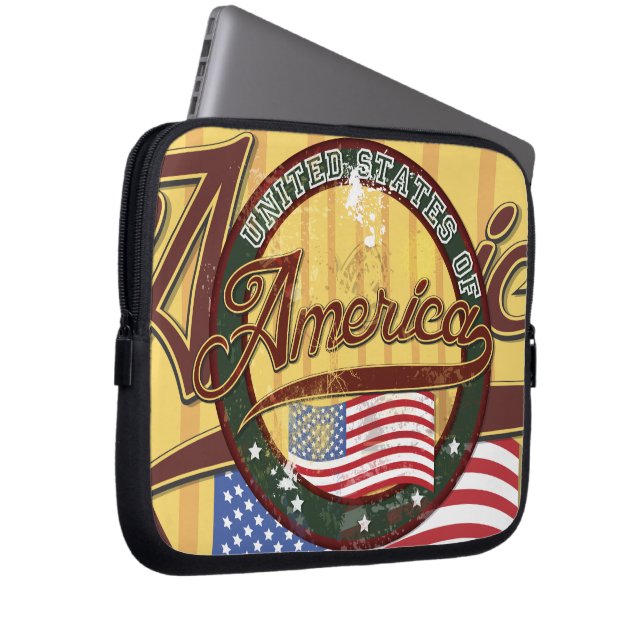 USA Badge Laptop Sleeve (Front Right)