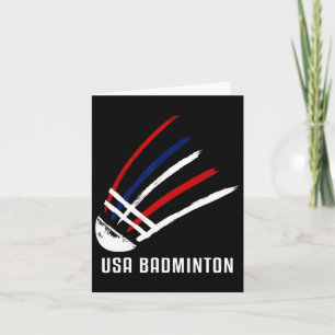 Usa Badminton Shuttle Red White Blue Card