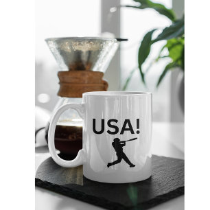 USA baseball player using dot as a ball Coffee Mug