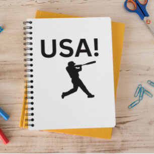USA baseball player using dot as a ball Notebook
