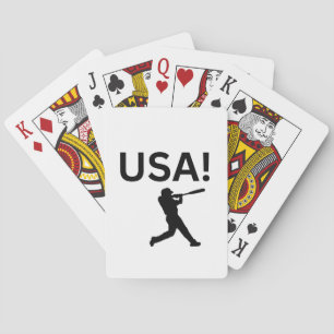 USA baseball player using dot as a ball Playing Cards