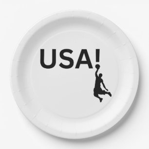 USA basketball player Paper Plate