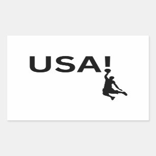 USA basketball player Rectangular Sticker