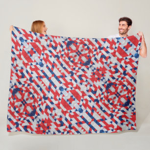 USA Bauhaus Geometric Art Fleece Blanket