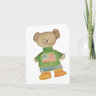 USA Bear greeting card