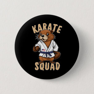 Usa Beaver Karate Squad Rep Your Team Martial Arts 6 Cm Round Badge