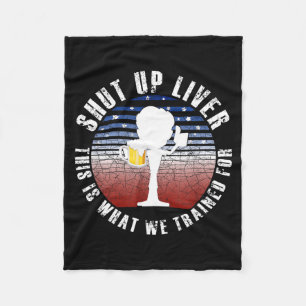 USA Beer Drinking Team Funny Day American Gift Fleece Blanket