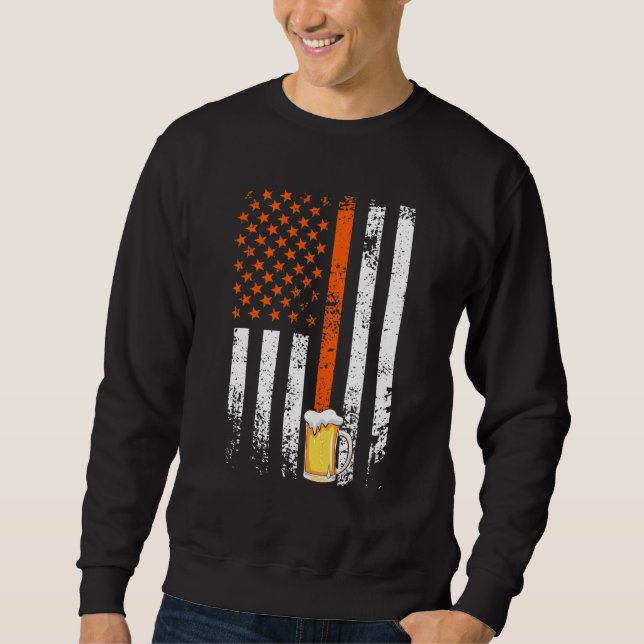 Usa Beer Father Day Men Beer Drinker 2 Sweatshirt (Front)