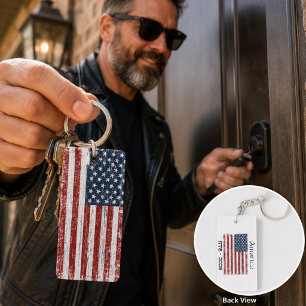 USA Birthday America 1776 to 2026 Flag Patriotic  Key Ring