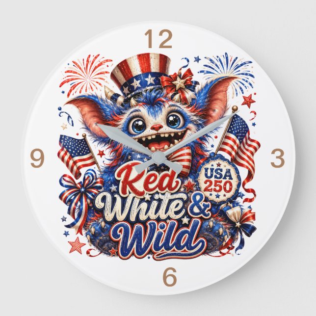 USA Birthday Large Clock (Front)