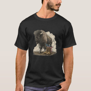 USA Bison Costume for Military and Battlefield T-Shirt