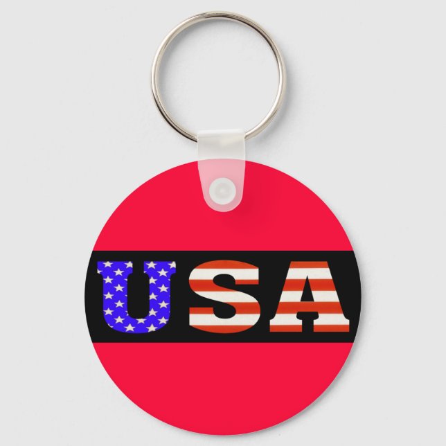 USA Blk 11x3 Key Ring (Front)