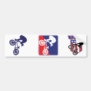 USA BMX Biker Bumper Sticker