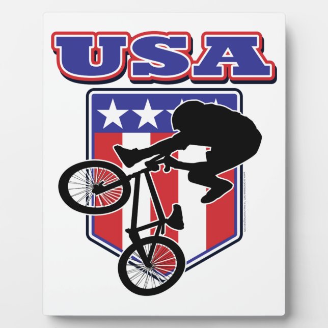 USA BMX Biker Plaque (Front)