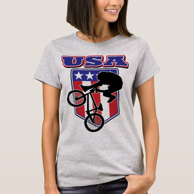 USA-BMX Biker T-Shirt (Front)