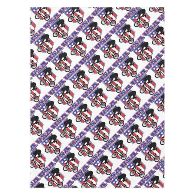 USA-BMX Biker Tablecloth (Front)