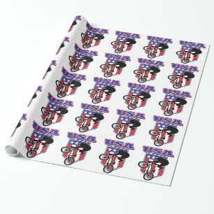 USA BMX Biker Wrapping Paper