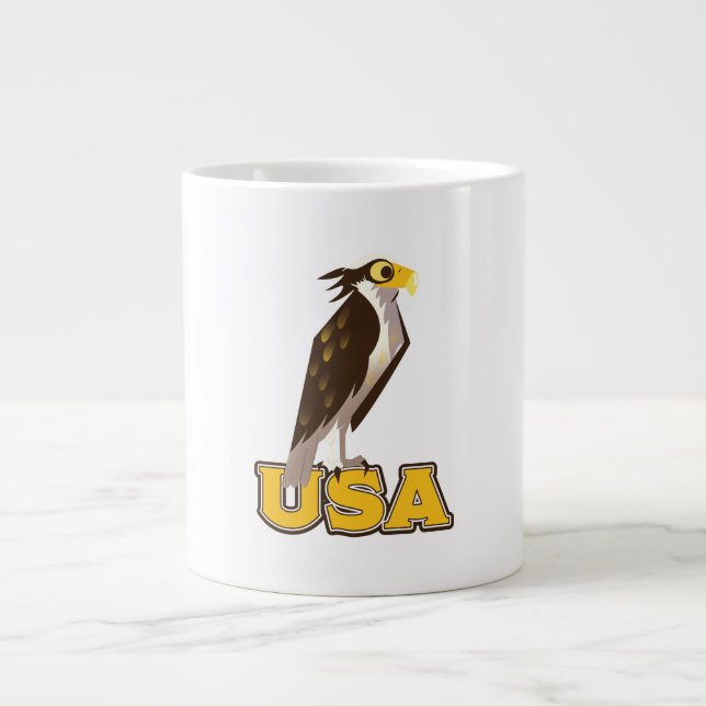 USA Bold Eagle Large Coffee Mug (Front)
