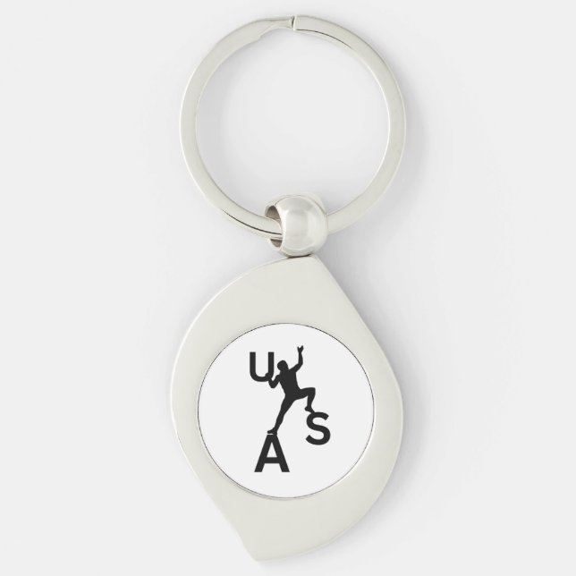 USA bouldering Key Ring (Front)