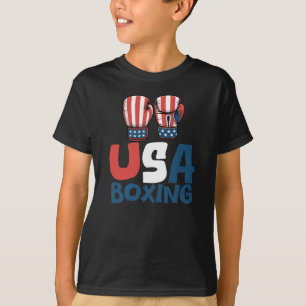 USA Boxing, American Flag Boxing Design T-Shirt