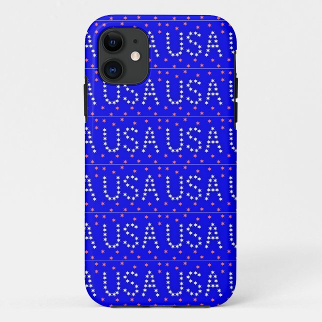 USA-Brilliant Case-Mate iPhone Case (Back)