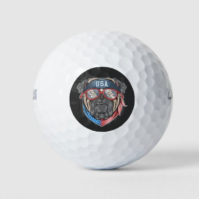USA Bulldog Golf Balls (Front)