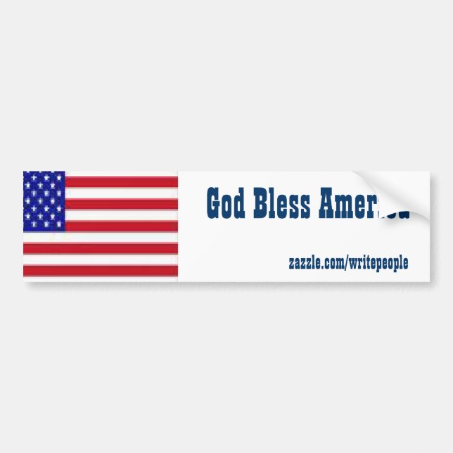 USA Bumper Sticker-God bless America Bumper Sticker (Front)