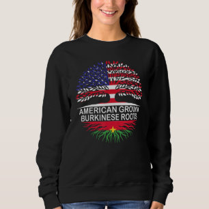 USA & Burkina Faso Flags American Grown Burkinese Sweatshirt