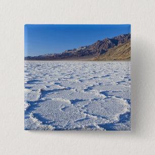 USA, CA, Death Valley NP, Salt Formations at 15 Cm Square Badge