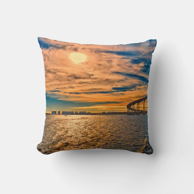 USA, CA, San Diego-Coronado Bay Bridge Cushion (Front)