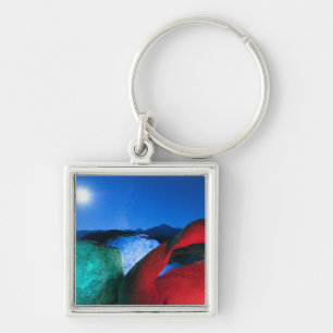USA, California, Alabama Hills, Night photo of Key Ring